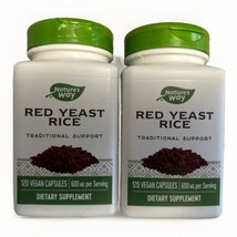 2 Nature&#39;s Way Red Yeast Rice Traditional Support 600 MG 120 Count Exp J... - $75.99