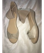 Bandolino Wedge Sandals SIDNEY Fabric Open Toe Casual Ankle Strap SZ 8.5... - $1,257.41 MXN