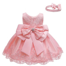 Baby Girl Dress Party Dresses for Girls 1 Year Birthday Princess Wedding Dress L - £23.64 GBP