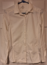 Kuhl Women’s Size S White Button Down Zip Side Pockets LS Roll Tab Shirt - $17.46