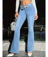 Raw Hem Bootcut Jeans with Pockets - $57.68 CAD