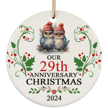 Cute Owl Couple Ornament Our 29th Anniversary Christmas 29 Years Together Gift - £12.72 GBP