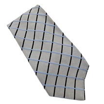 Jos. A. Bank Mens XL Silk Tie Gray Black Blue Stripes 63 in Business Dress - £14.61 GBP