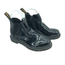 Dr. Martens Banzai Patent Chelsea Boots Zipper Black Kids US 3.5 - £30.26 GBP