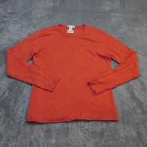 Tweeds Sweater Womens Medium Orange Lightweight Casual Cashmere Crewneck 2-Ply - £17.85 GBP