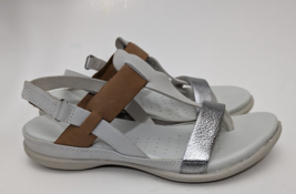 ECCO Women&#39;s Flash Toe-Post Sandal White/Silver  6/6.5 US size 37 - £47.40 GBP