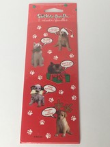 Stickety Doo Da Christmas Stickers Dog Cat Puppy Humor Holiday Decoration NIP - £2.36 GBP