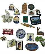 Vintage Lot of 20 Refrigerator Magnets Variety of Materials - $26.05 CAD