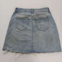 Old Navy RN#160476 Women's Blue Frayed Bottom Pockets Denim Mini Skirt Size 0 image 11