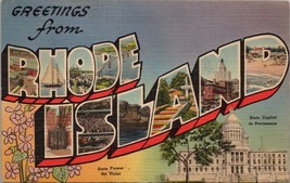 Greetings from Rhode Island Postcard PC538 - £3.93 GBP
