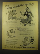 1945 Ipana Toothpaste Ad - Rather cut dolls than rugs, Sis? - $18.49