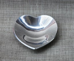 2004 Nambe 765 Lisa Smith Heart Shape Silver Tone Metal Alloy Love Bowl Dish - £23.73 GBP