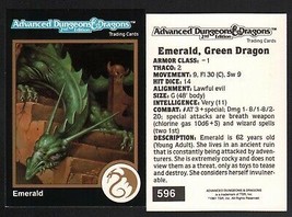 1991 TSR AD&amp;D Gold Border RPG Fantasy Art Card #596 Dungeons &amp; Dragons ~ Green - $6.92