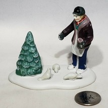 VTG Lemax Christmas Village Man Feeding the Birds Figure Figurine Retired 1998 - £8.59 GBP