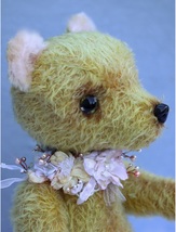 Artistic teddy bear/Collectible teddy bear yellow/large teddy bear/Soft ... - £179.90 GBP
