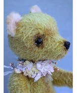 Artistic teddy bear/Collectible teddy bear yellow/large teddy bear/Soft ... - $225.00