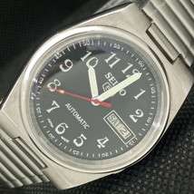 Genuine Vintage Seiko 5 Automatic 7009A Japan Mens Black Watch 621c-a415309 - £35.12 GBP