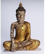 Antico Khmer Stile Se Asia Seduta Legno Enlightenment Budda Statua - 44cm/45.7cm - $507.09