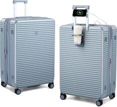 Hantrip Large Checked Luggage 28 Inch Hard Shell Suitcases, Expandable, ... - $234.16 CAD