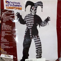 Evil Jester Black/White Kids / Teen Costume Large 10/12 - £19.18 GBP