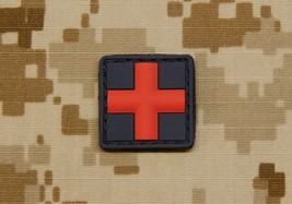 3D PVC Medic First Aid EMT PJ EMS Paramedic Combat Medic Patch 1&quot;x1&quot; Squ... - $7.25