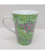 Lilly Pulitzer Coffee Tea Mug &quot;Lead A Colorful Life&quot; Pink Green Turtles - £9.82 GBP