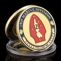 Marine Corps 2nd Marine Division Military Veteran Challenge Coin Souvenir Gift - £7.74 GBP