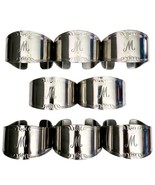 Stainless Steel Napkin Ring Holders Korea Custom Craft Lot Of 8 Engraved... - €43,27 EUR