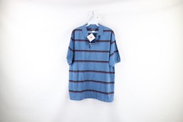 NOS Vintage 90s Streetwear Mens Size Large Striped Collared Golf Polo Shirt USA - £42.63 GBP