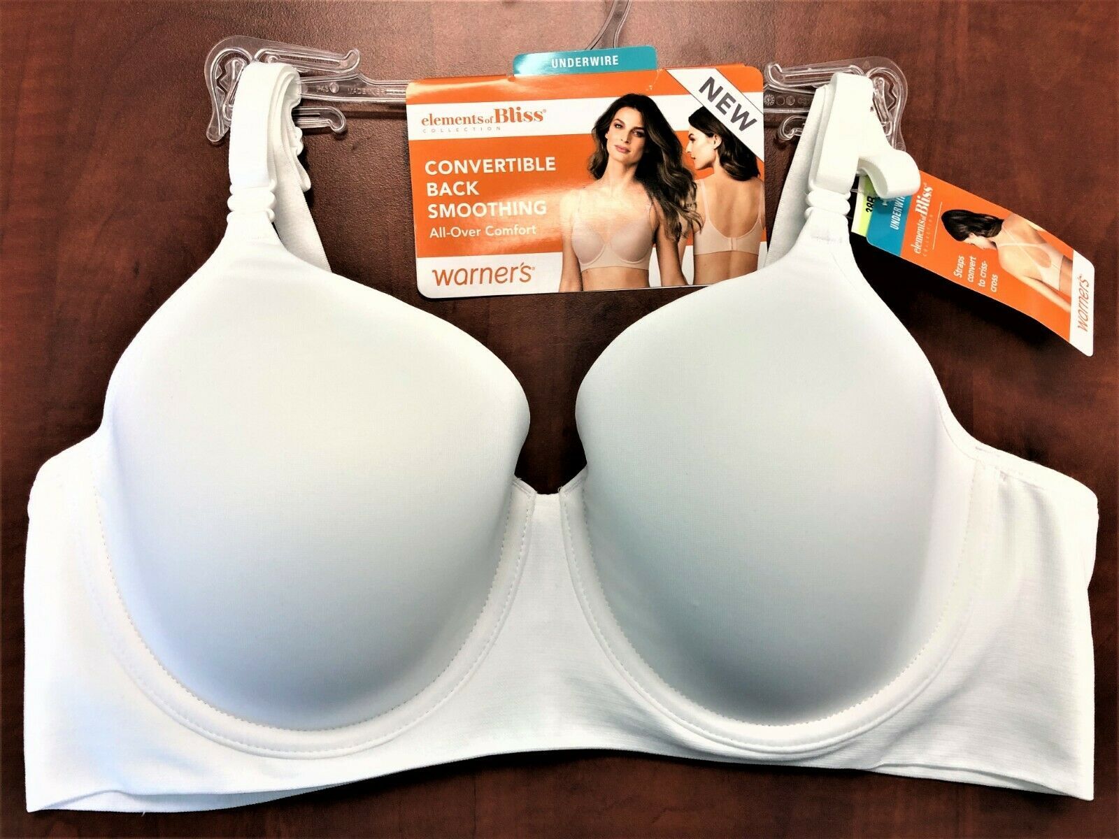Warner's Underwire Bra T-Shirt Elements of Bliss Convertible Cushioned  RA2041A