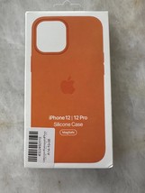 NEW Apple Original Authentic iPhone 12/12 Pro Max Silicone MagSafe Case Kumquat - £24.03 GBP