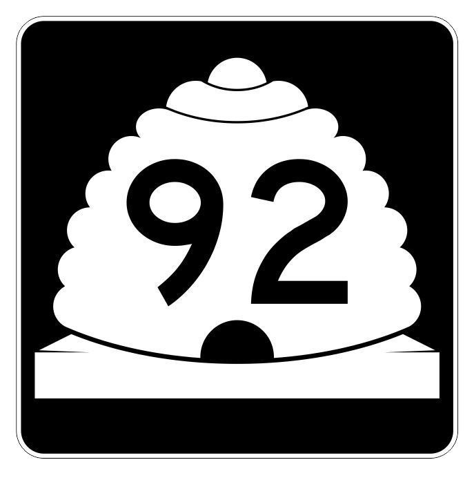 Utah State Highway 92 Sticker Decal R5419 Highway Route Sign - £1.14 GBP - £12.60 GBP