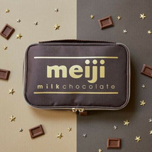 New Meiji Milk Chocolate 95th Anniversary Small Hand Bag Gadget Multi Pouch - $35.99
