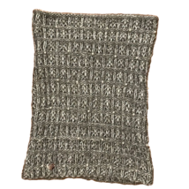 Betsey Johnson Scarf Silver Gray Pearl Beaded Infinity Cowl Neck Knit - £11.22 GBP