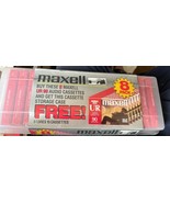 NEW Maxell UR 90 8 Pack Audio Tape Cassettes Blank with Case SEALED NIB - $34.64