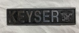 Vintage Keyser Cadillac Plastic Dealer Badge Emblem Tag - $18.81