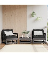 vidaXL Garden Chair Grey Solid Pine Wood Standard Modular Garden Chair - $644.63 CAD
