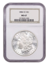 1884-CC $1 NGC MS67 - £3,516.54 GBP