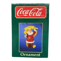 1989 Coca Cola Santa Claus Christmas Ornament Seasons Greetings - £6.30 GBP