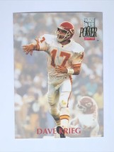 Dave Krieg 1992 Pro Set Power #17 Kansas City Chiefs NFL Football Card - £0.79 GBP