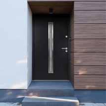 Front Door Anthracite 90x200 cm Aluminium - £850.45 GBP