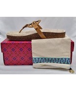 Tory Burch Women&#39;s Miller Cloud Medallion Shearling Thong Sandals Size 9... - $352.86 CAD