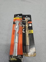 Lot Of 2 Black And Decker Drill Bits Masonary 3/4 Titanium 1/2 (T9) - $19.80