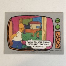 The Simpsons Trading Card 1990 #49 Homer Bart Maggie &amp; Lisa Simpson - $1.97