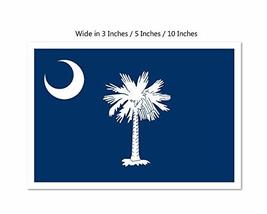 South Carolina State Flag Vinyl Car Bumper Window Sticker Wide in 3&quot; - £3.12 GBP