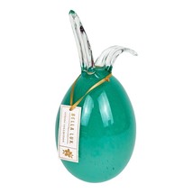 Bella Lux-Spring Collection Green Blown Glass Egg Bunny Rabbit NEW!! EASTER - £23.35 GBP