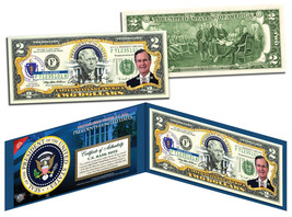 GEORGE H W BUSH * 41st U.S. President * Colorized $2 Bill - Genuine Lega... - $14.92