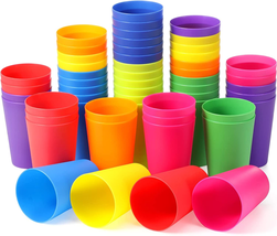 Kids Cups Plastic Cups 8.5 Oz 54 Pieces Reusable Cups Kids Drinking Cups... - $53.82