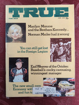 TRUE June 1974 Marilyn Monroe Earl Weaver Orioles Foreign Legion Backpacking - £16.89 GBP