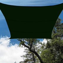 Sun Shade Sail Patio Cover Forest Green Waterproof Polyester 13 Ft x 13 ... - £43.84 GBP